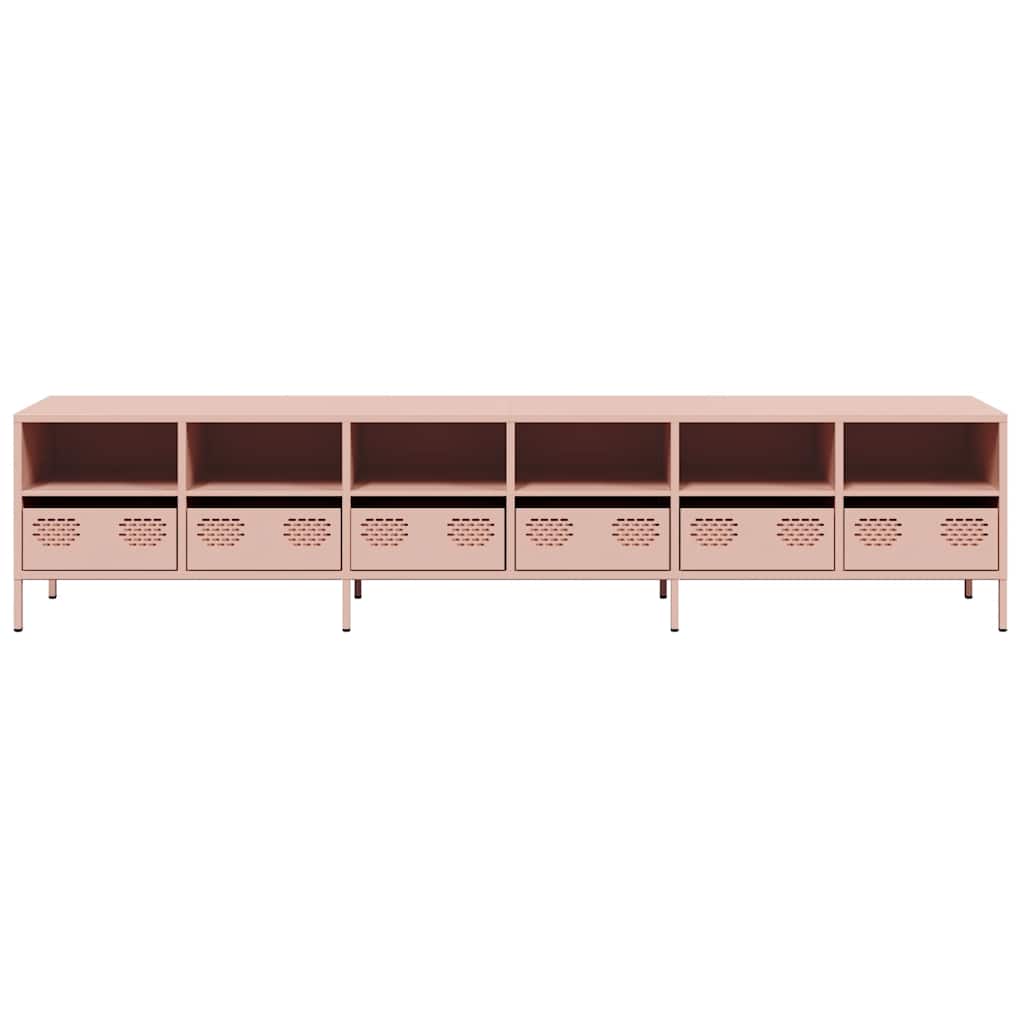 TV Cabinet Pink 202x39x43.5 cm Cold-rolled Steel
